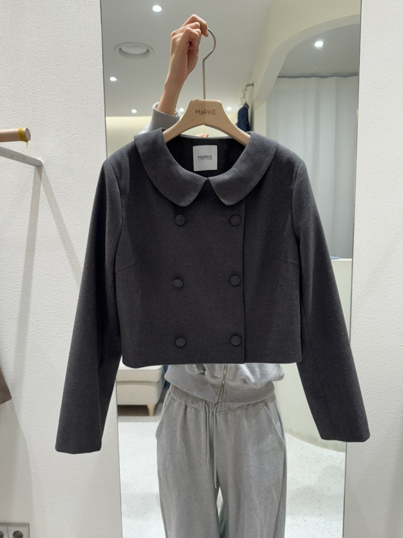 MARKE-P東大門㊣實拍女裝新品熱賣25秋冬真品夾克羊毛雙層MARKE-P夾克圖色2