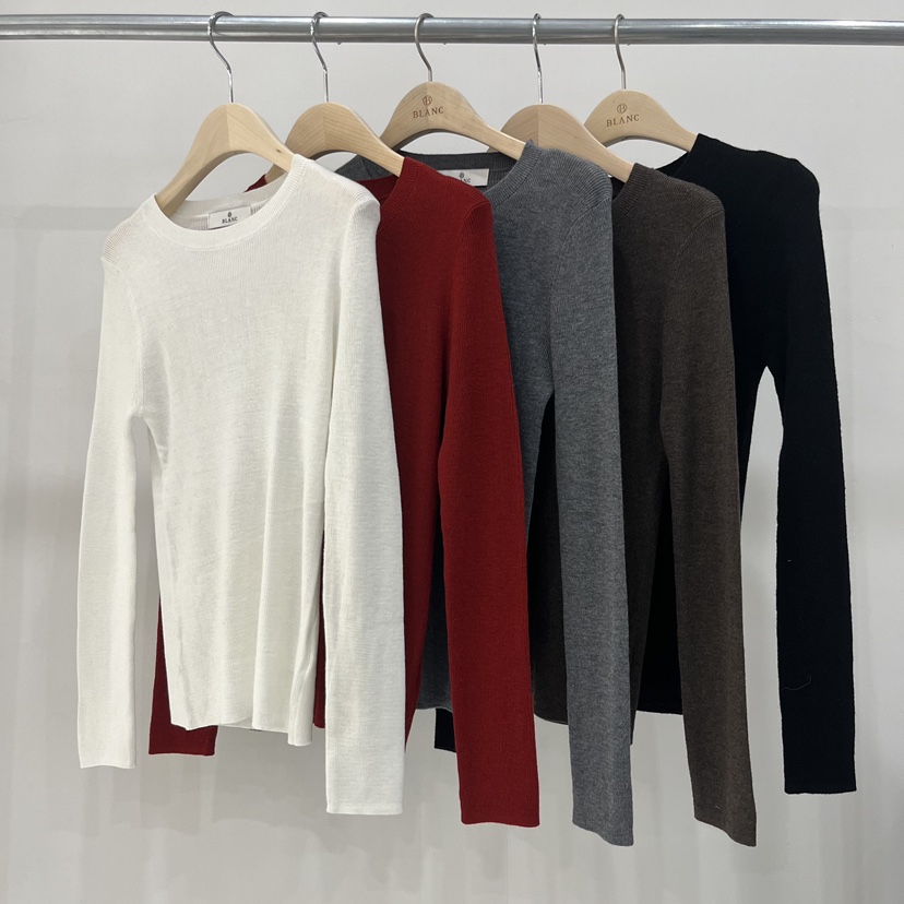BLANC-A東大門㊣直郵女士新品人氣25秋冬真品時尚休閑長袖T恤BLANC-A長袖T恤