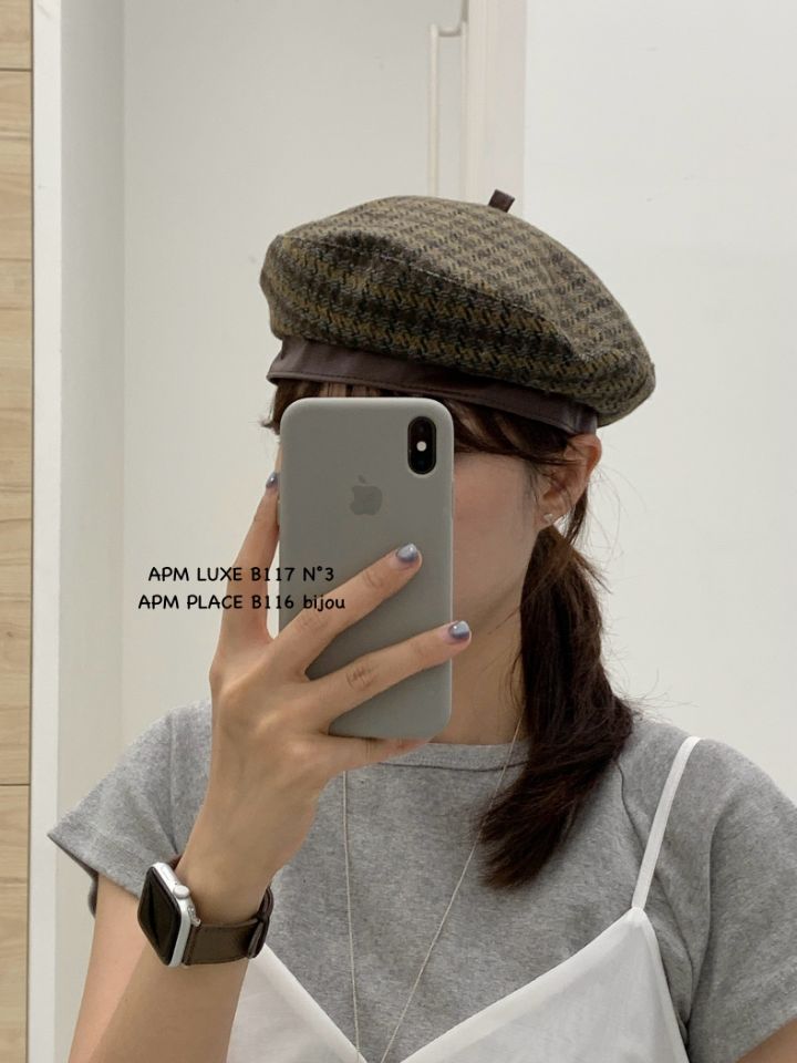 N3東大門㊣代購女裝新品時尚休閑推薦人氣職業熱賣帽子格紋N3帽子