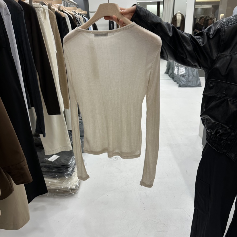 THE VALUE韓國代購㊣女士新品真品推薦時尚25秋冬長袖T恤羊毛THE VALUE長袖T恤