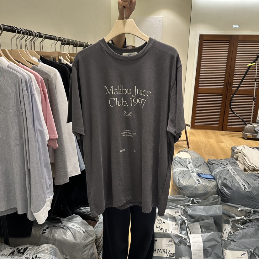 GILLI韓國代購㊣女士新品職業熱賣推薦休閑人氣真品時尚T恤GILLIT恤圖色3