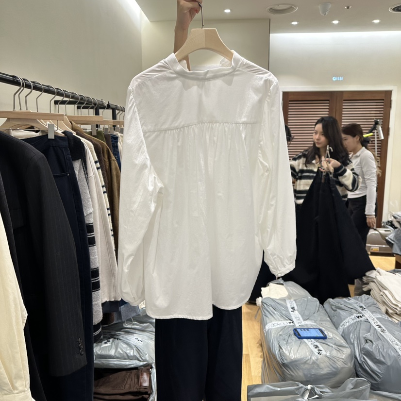 GILLI韓國直郵㊣女裝新品熱賣人氣休閑25秋冬職業襯衫蕾絲衫GILLI襯衫/蕾絲衫