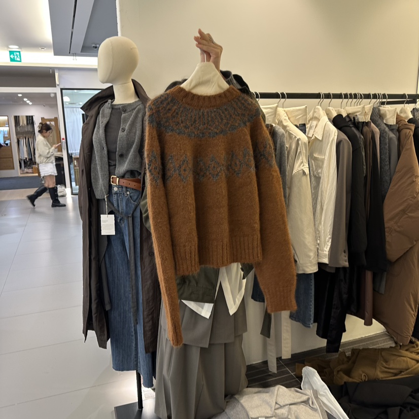 FIND-P韓國代購㊣女士新品人氣真品時尚職業休閑熱賣毛衣羊駝FIND-P毛衣