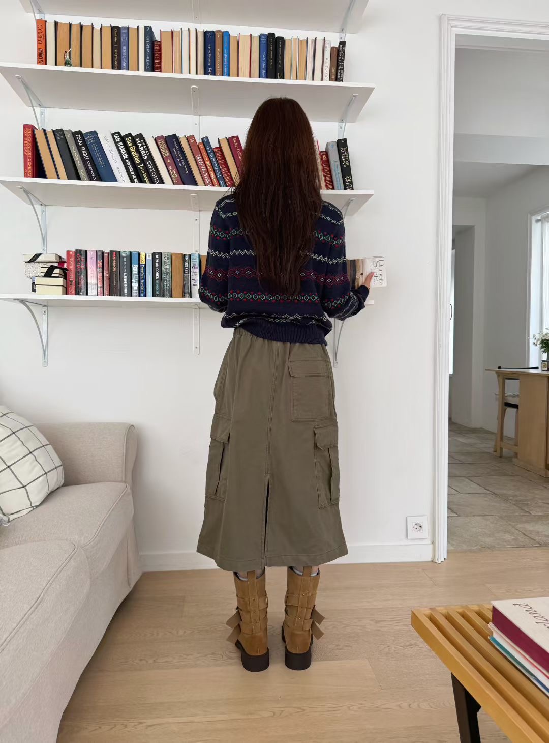 STANDING韓國直郵㊣女裝新品真品職業人氣熱賣推薦25秋冬長裙STANDING長裙