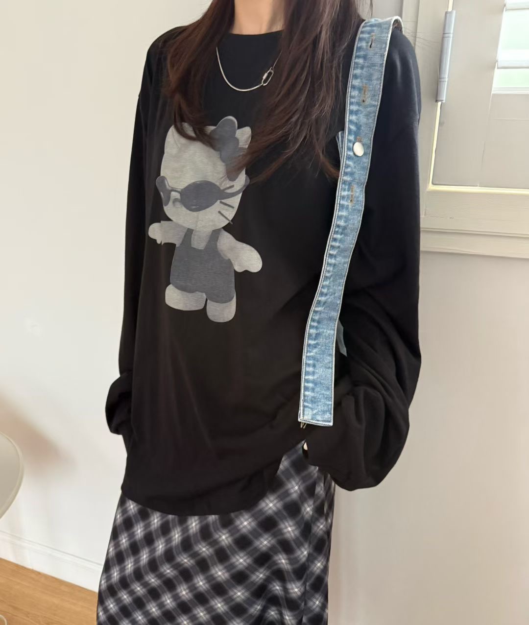 STANDING韓國代購㊣女士新款熱賣真品25秋冬職業時尚長袖T恤STANDING長袖T恤圖色3