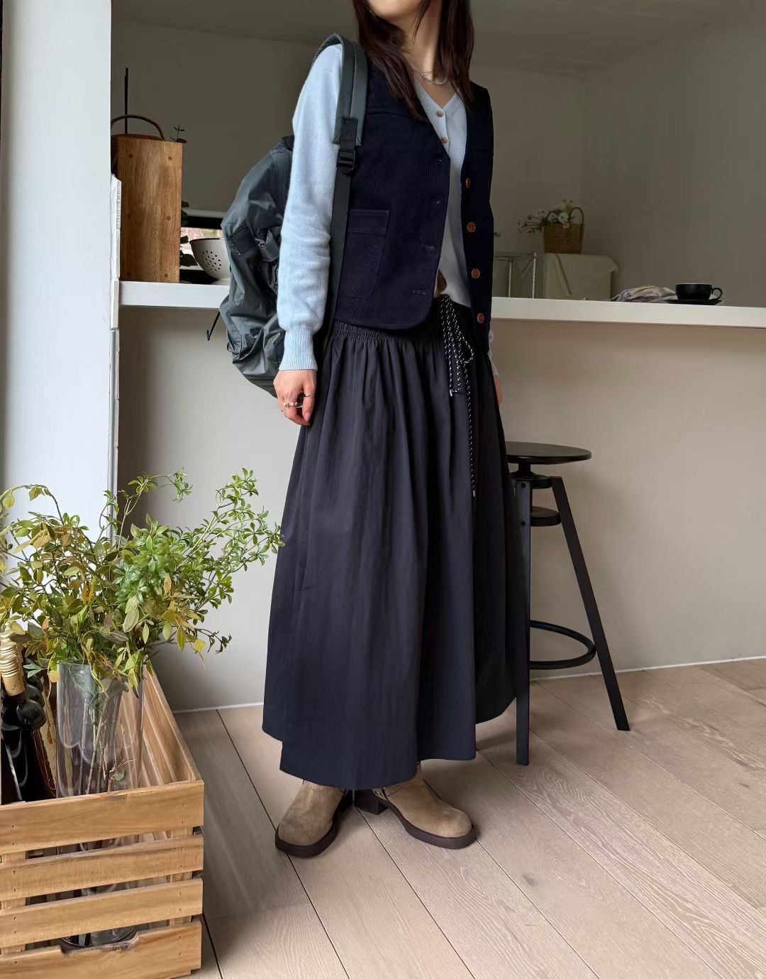 STANDING韓國直郵㊣女裝新款推薦職業25秋冬真品時尚熱賣長裙STANDING長裙