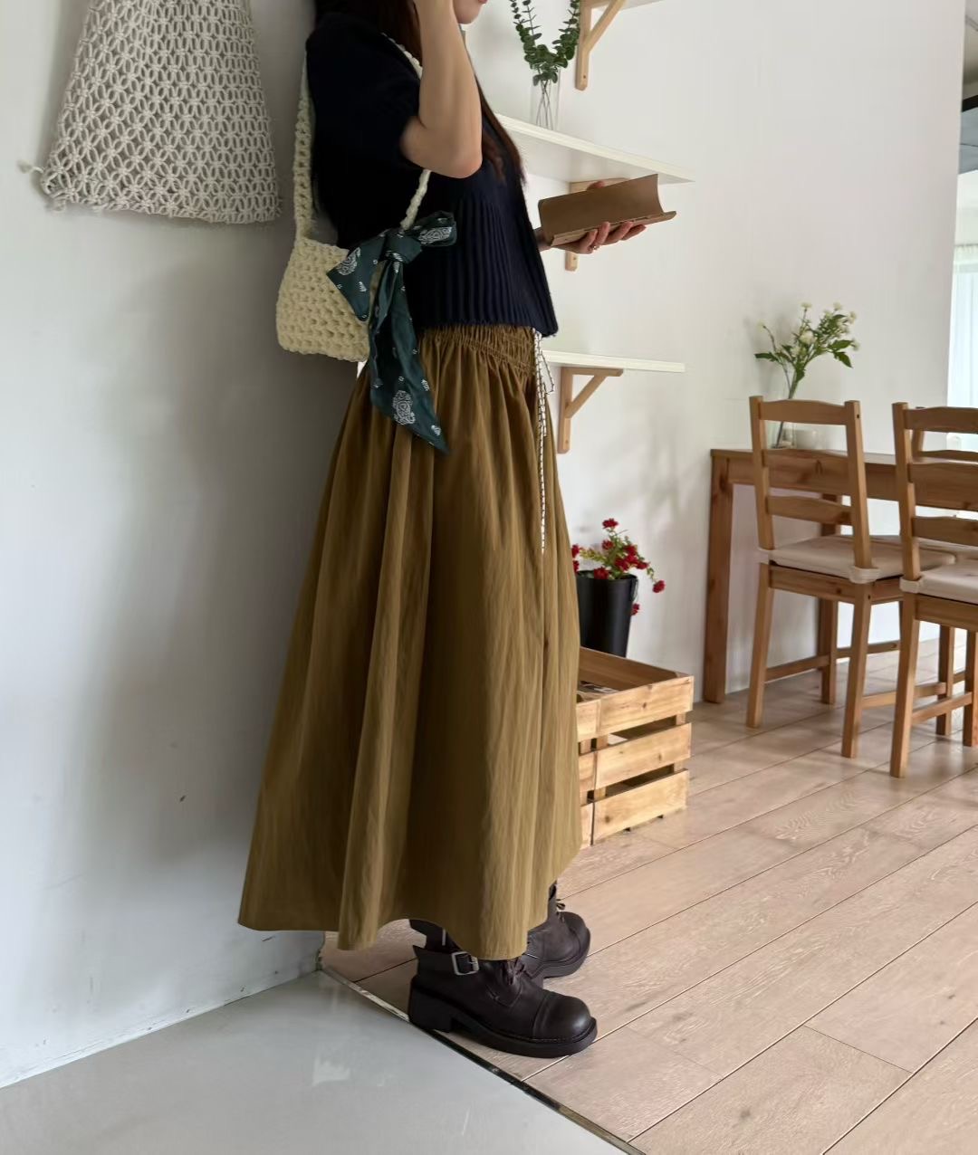 STANDING韓國直郵㊣女裝新款推薦職業25秋冬真品時尚熱賣長裙STANDING長裙