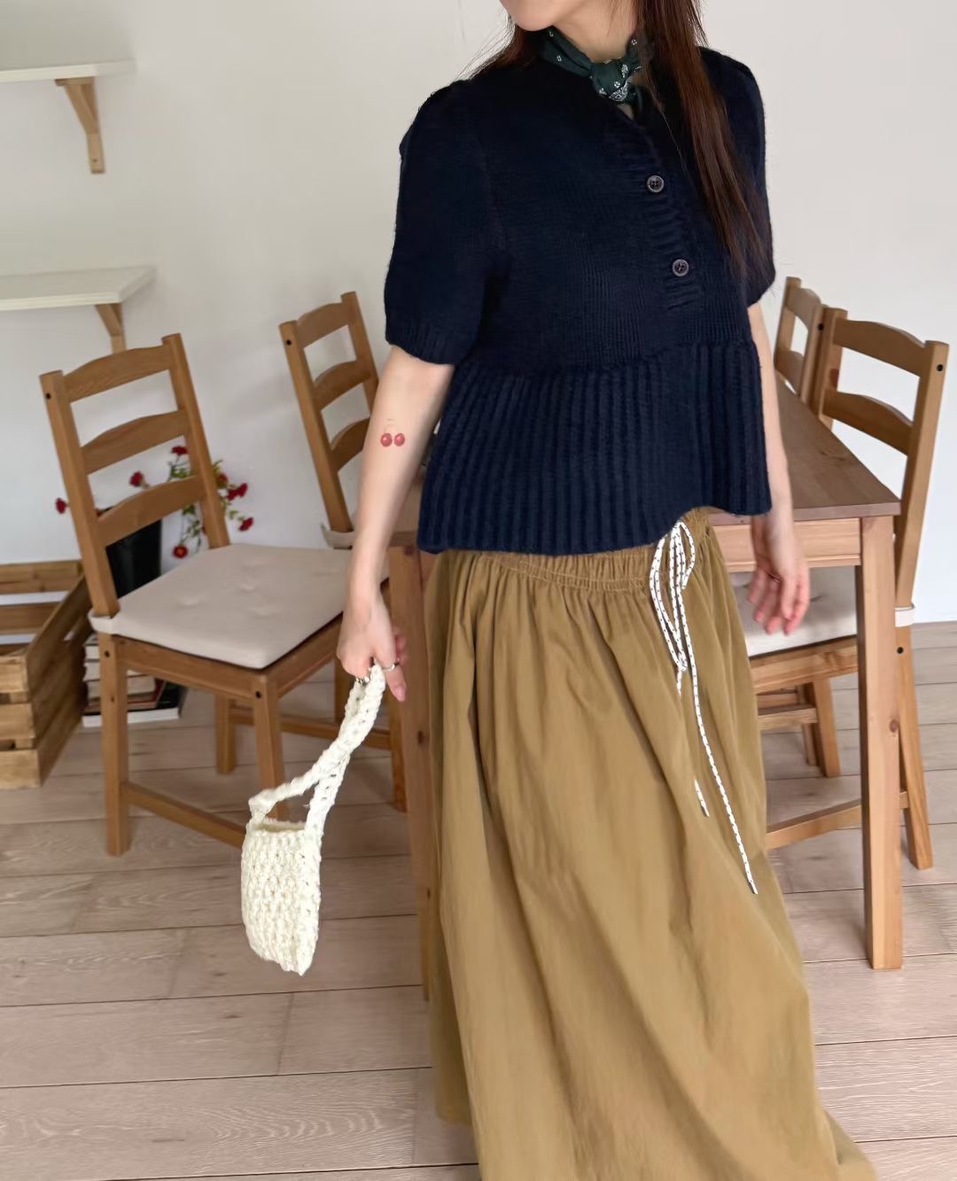 STANDING韓國直郵㊣女裝新款推薦職業25秋冬真品時尚熱賣長裙STANDING長裙