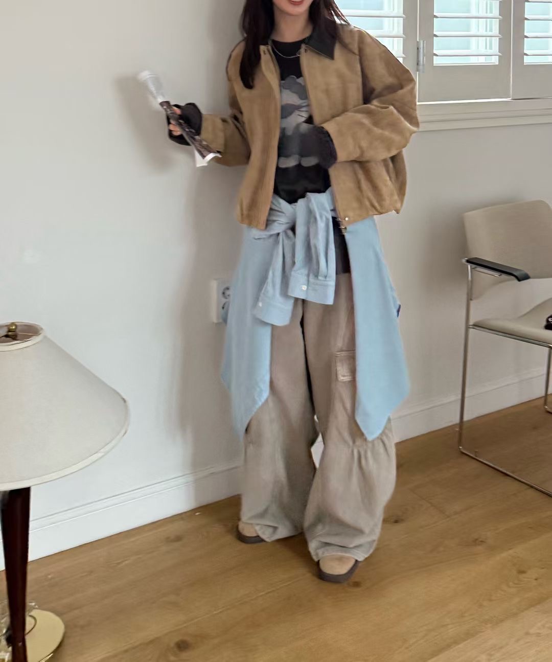 STANDING韓國代購㊣女士新品人氣休閑熱賣職業真品推薦夾克STANDING夾克