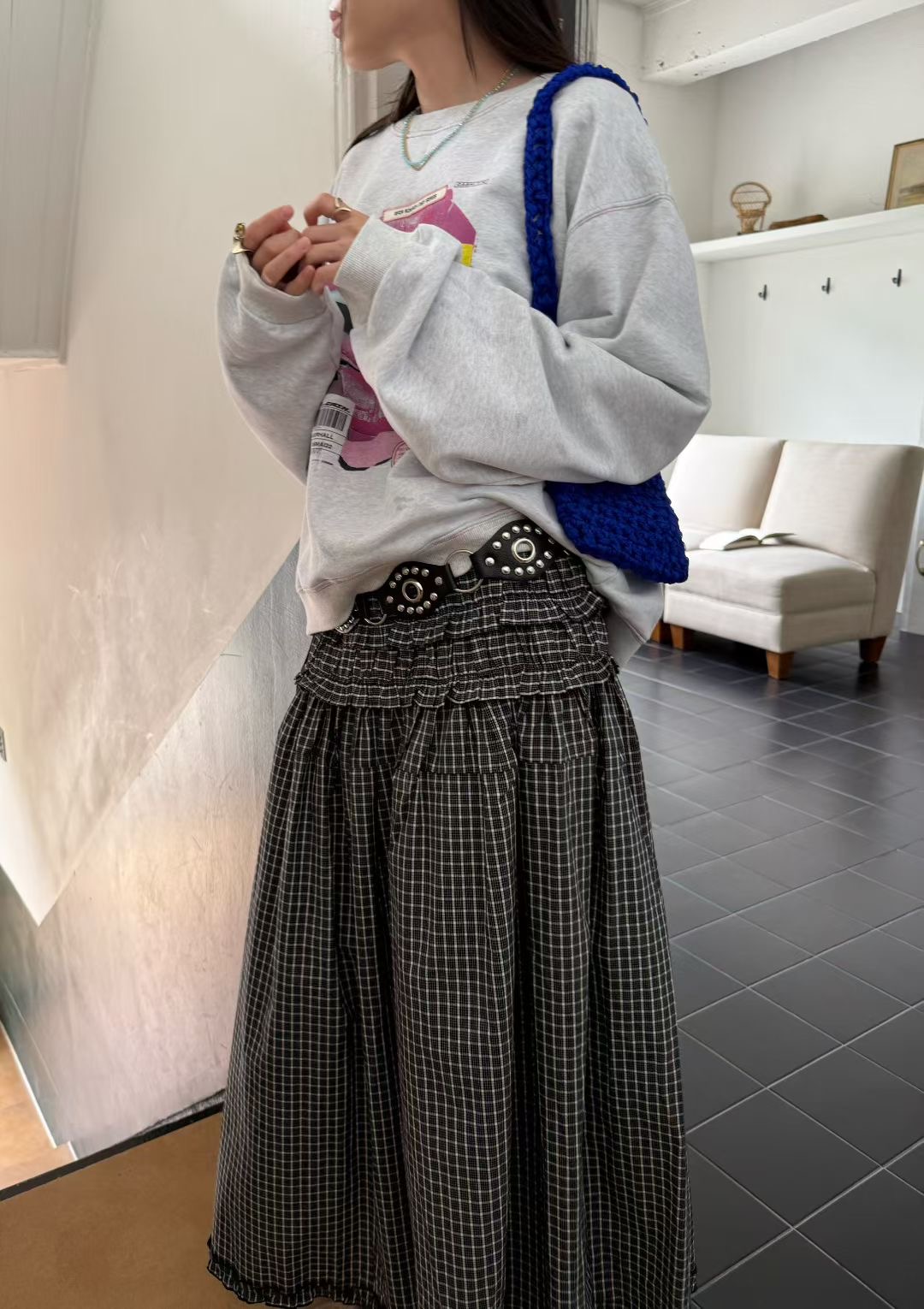STANDING韓國代購㊣女裝新品真品人氣時尚職業推薦熱賣長裙STANDING長裙