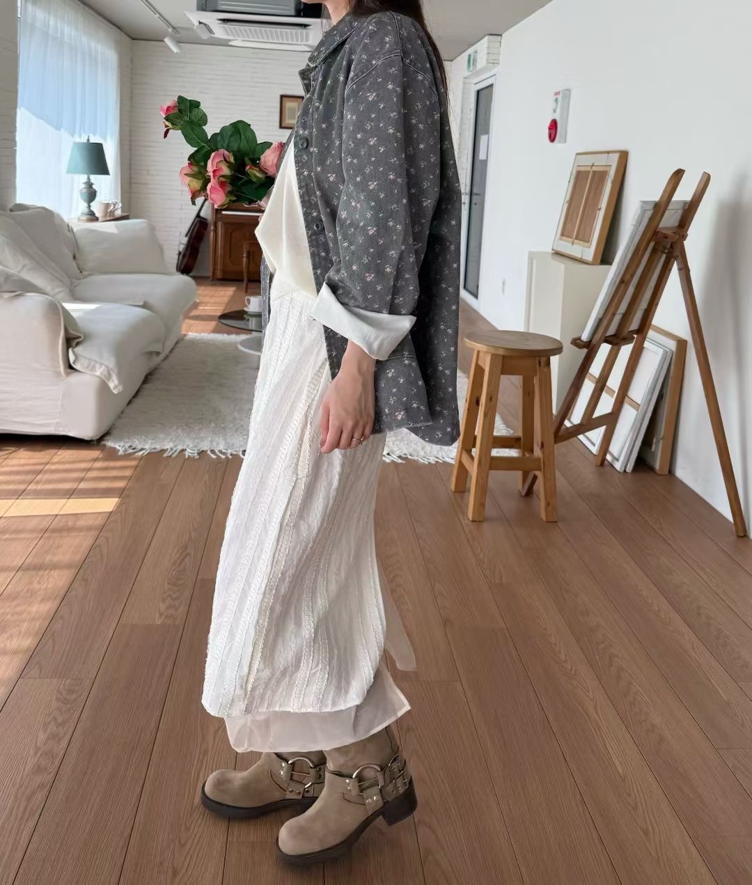 STANDING韓國直郵㊣女士新品休閑時尚推薦人氣25秋冬職業夾克STANDING夾克