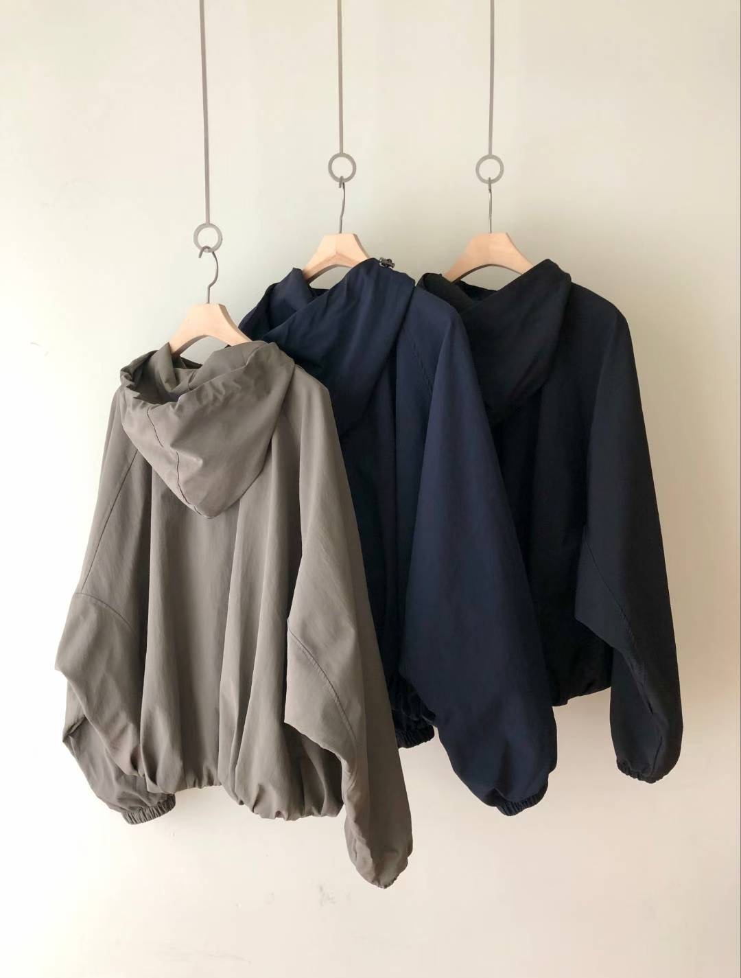 SISTER W東大門㊣實拍女裝新品25秋冬人氣夾克口袋褶皺連帽SISTER W夾克