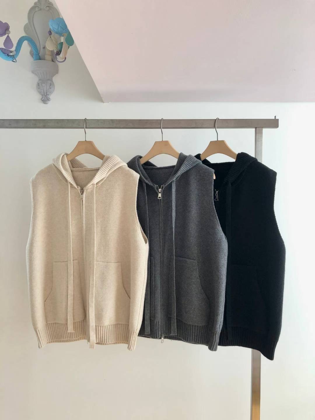 SISTER W東大門㊣直郵女士新品熱賣真品25秋冬吊帶背心拉鏈連帽SISTER W吊帶/背心