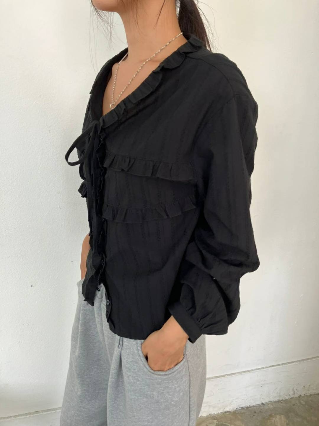 REGULAR東大門㊣實拍女裝新品人氣職業休閑真品25秋冬襯衫蕾絲衫REGULAR襯衫/蕾絲衫