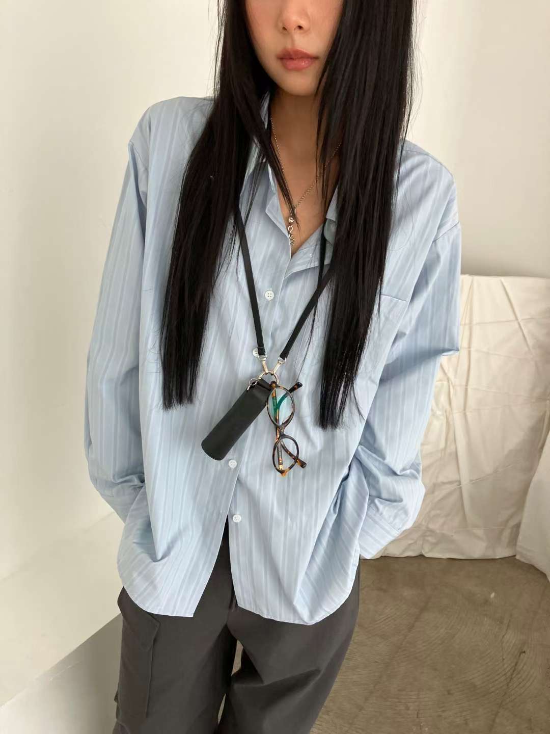 REGULAR東大門㊣直郵女裝新款推薦人氣熱賣25秋冬襯衫蕾絲衫REGULAR襯衫/蕾絲衫圖色1