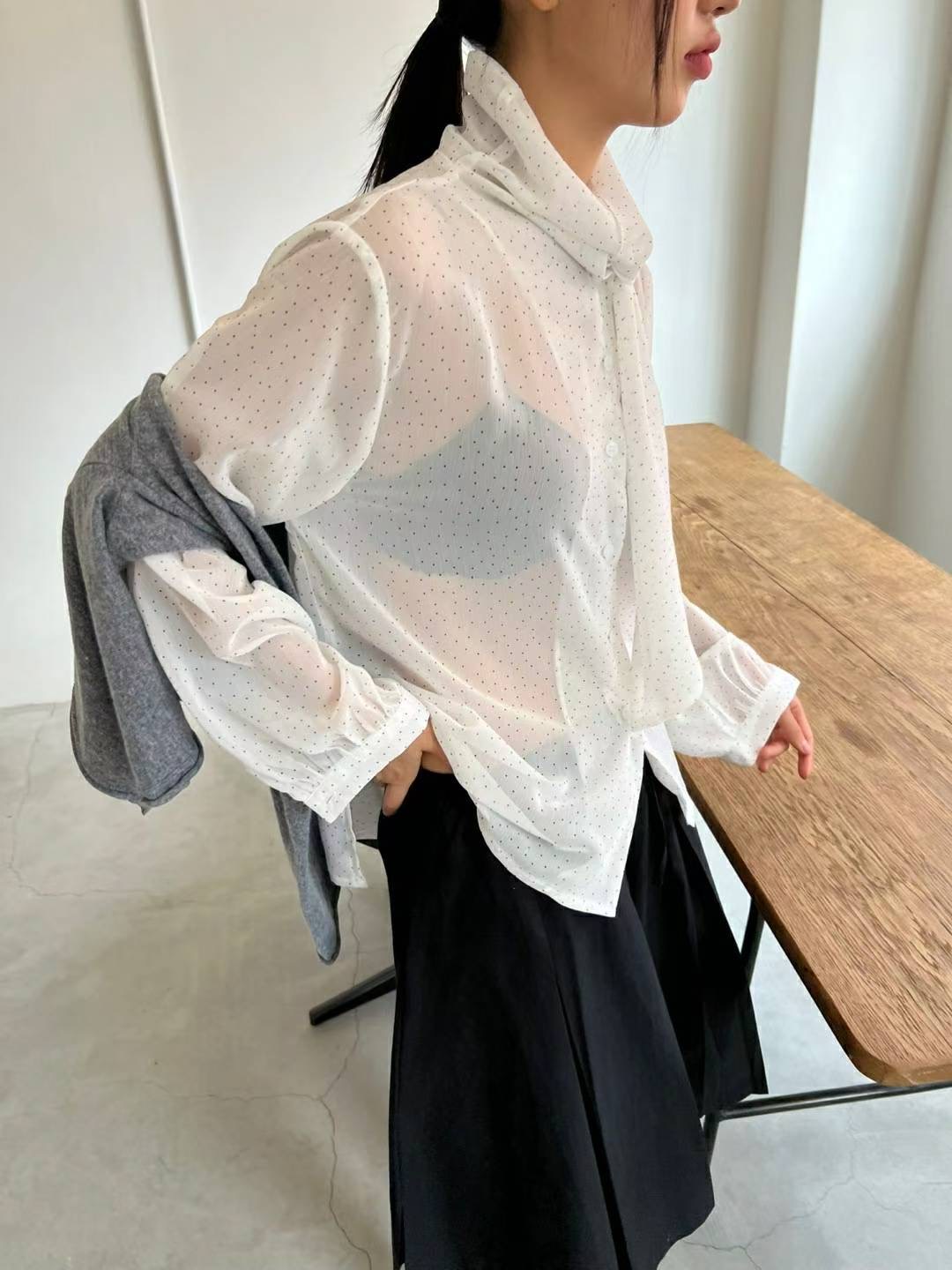 REGULAR韓國代購㊣女裝新款職業25秋冬時尚真品休閑襯衫蕾絲衫REGULAR襯衫/蕾絲衫