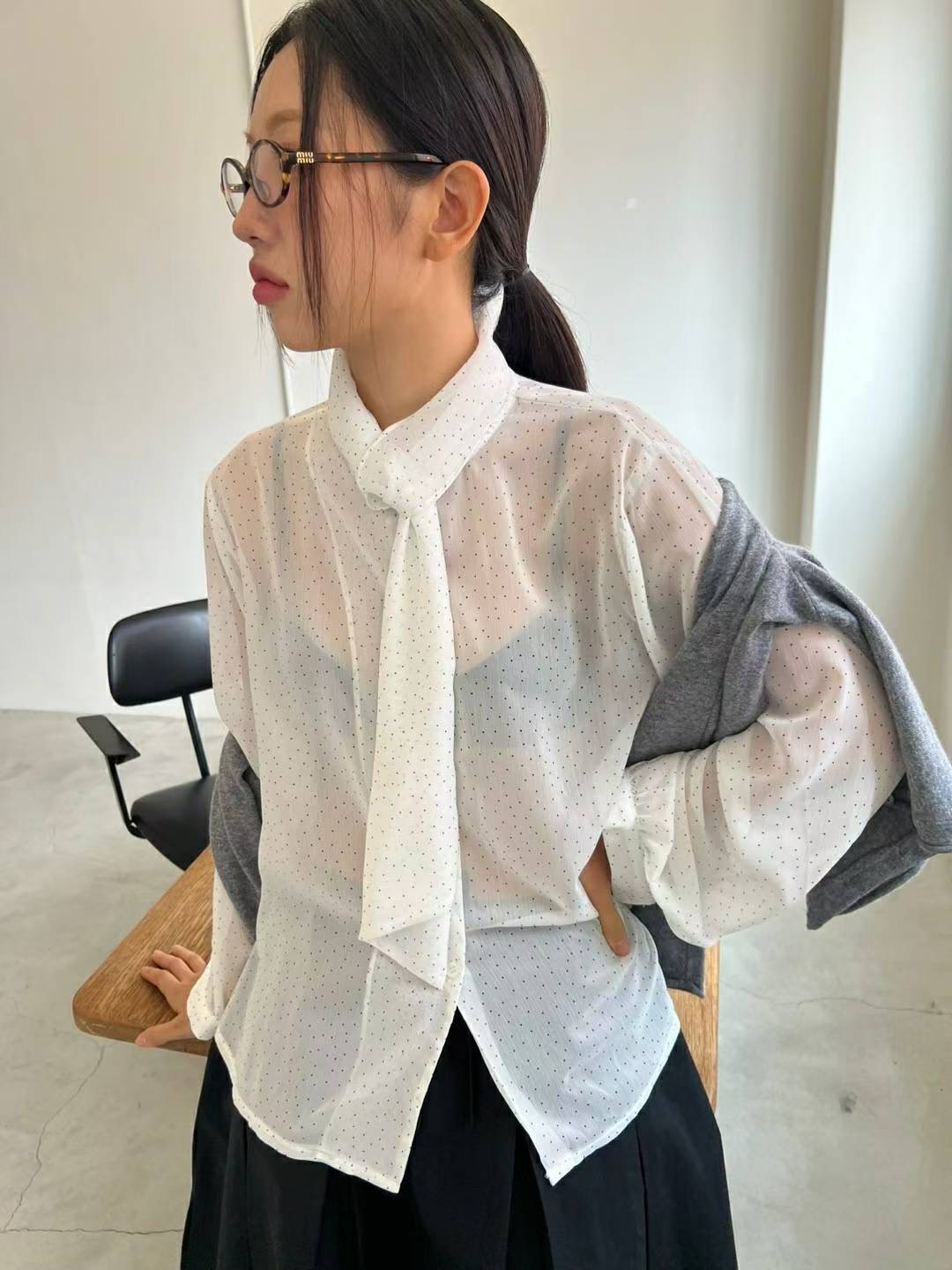 REGULAR韓國代購㊣女裝新款職業25秋冬時尚真品休閑襯衫蕾絲衫REGULAR襯衫/蕾絲衫圖色3