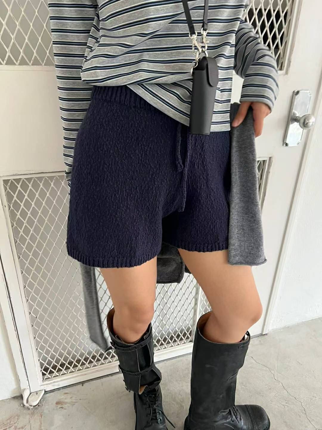 REGULAR韓國代購㊣女裝新款25秋冬真品時尚人氣休閑短褲羊毛REGULAR短褲圖色3