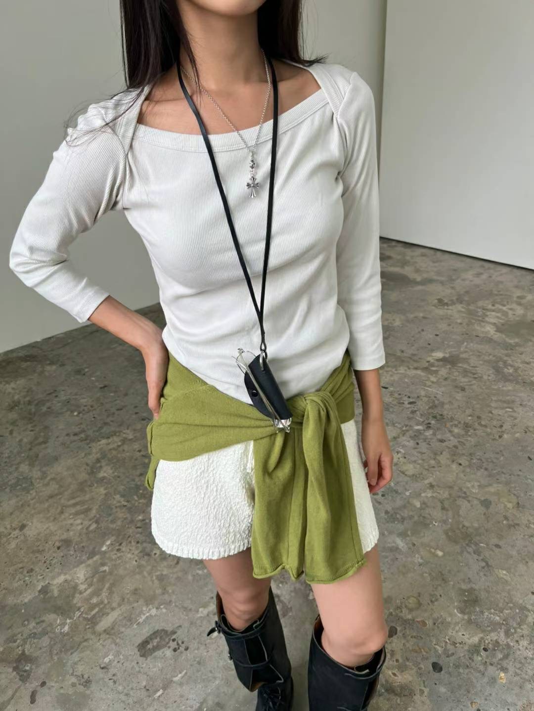 REGULAR韓國代購㊣女裝新品真品人氣時尚職業25秋冬長袖T恤REGULAR長袖T恤圖色2