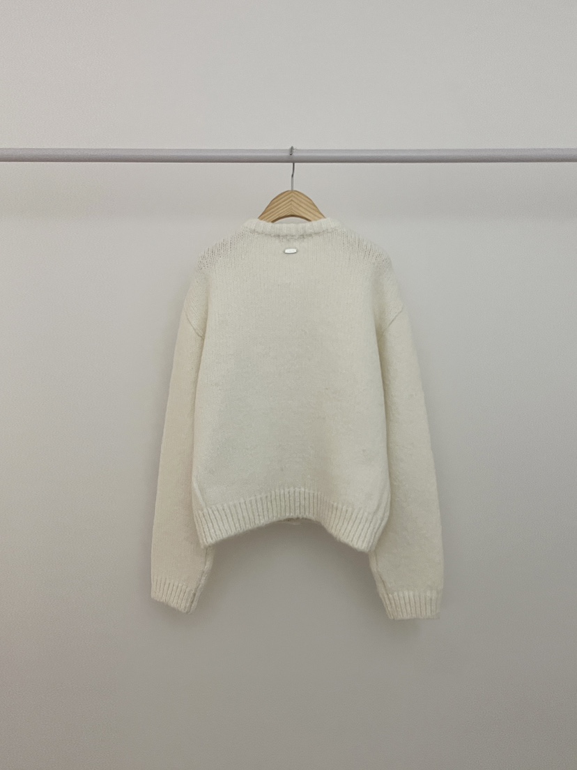 RE:OPENING韓國代購㊣女裝新品休閑25秋冬毛衣手工刺繡花朵RE:OPENING毛衣