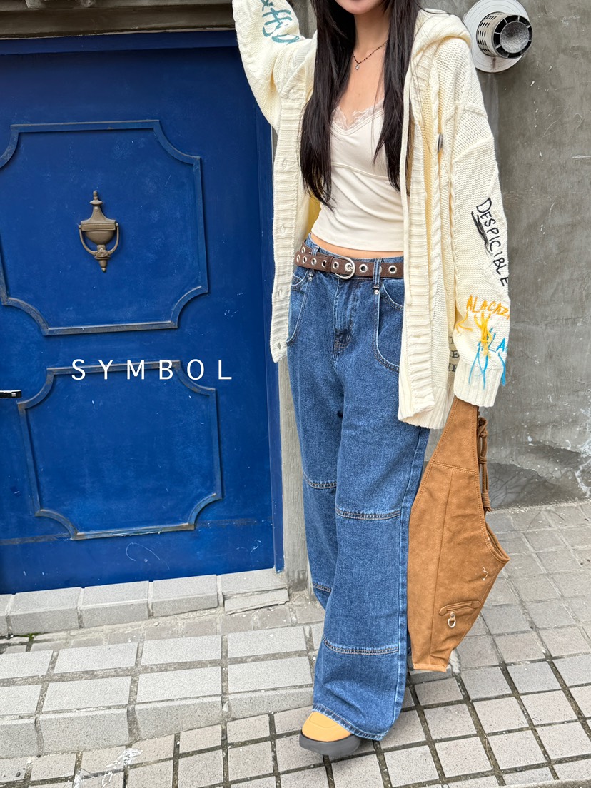 SYMBOL東大門㊣實拍女裝新款熱賣25秋冬時尚真品職業休閑毛衣SYMBOL毛衣