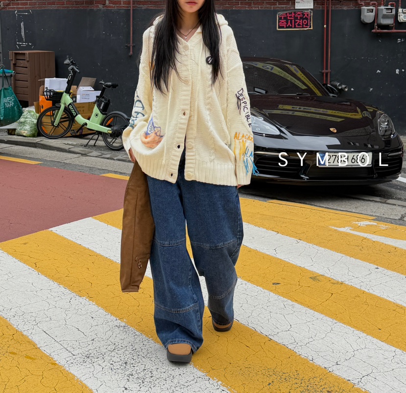 SYMBOL東大門㊣實拍女裝新款熱賣25秋冬時尚真品職業休閑毛衣SYMBOL毛衣