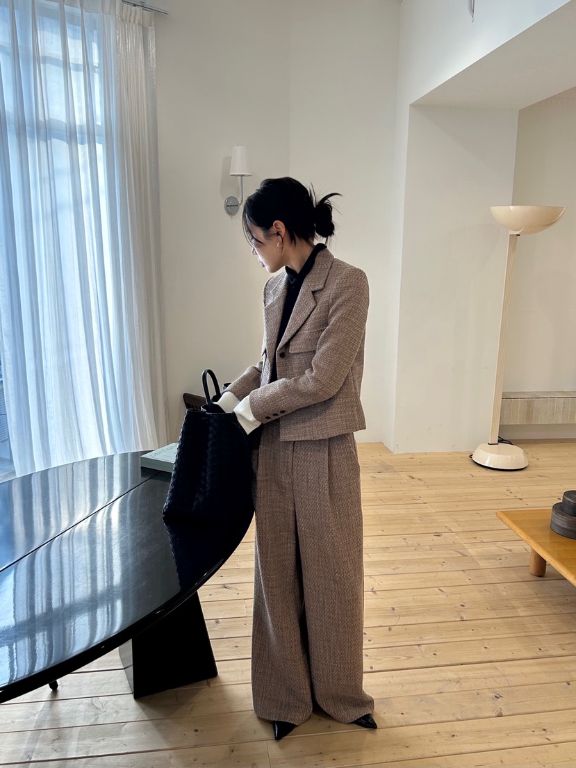 ME MO東大門㊣代購女裝新品熱賣職業時尚25秋冬夾克粗花呢ME MO夾克