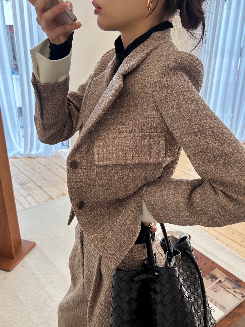 ME MO東大門㊣代購女裝新品熱賣職業時尚25秋冬夾克粗花呢ME MO夾克