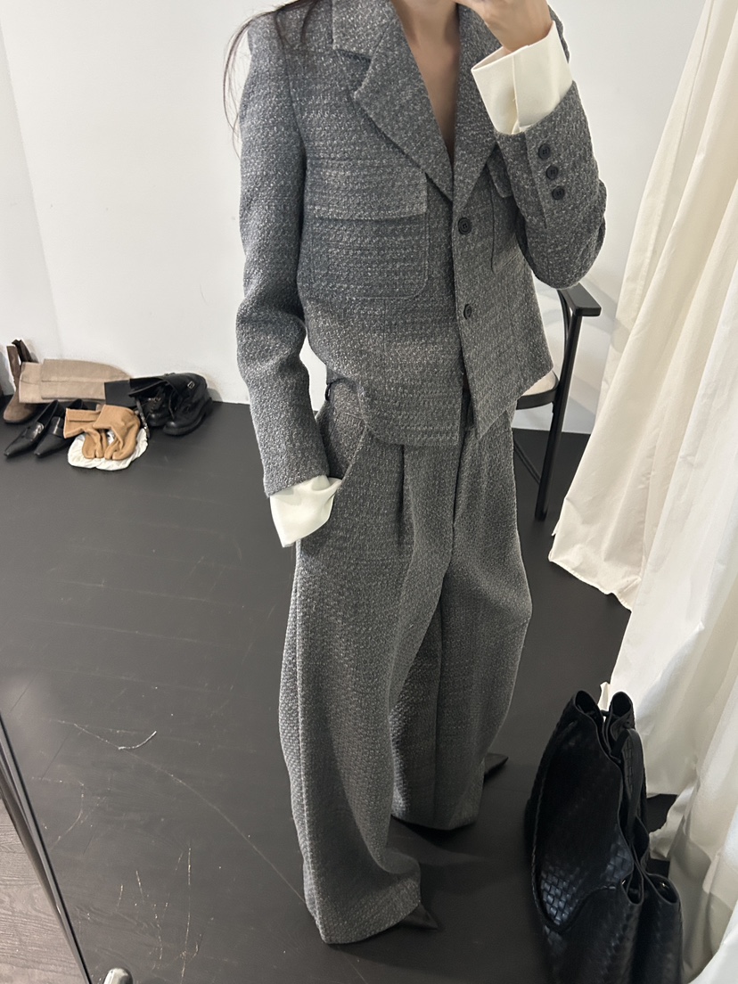 ME MO東大門㊣代購女裝新品熱賣職業時尚25秋冬夾克粗花呢ME MO夾克