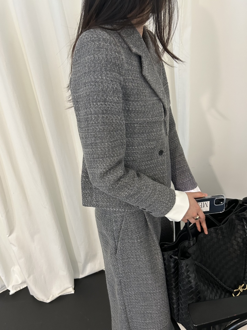 ME MO東大門㊣代購女裝新品熱賣職業時尚25秋冬夾克粗花呢ME MO夾克