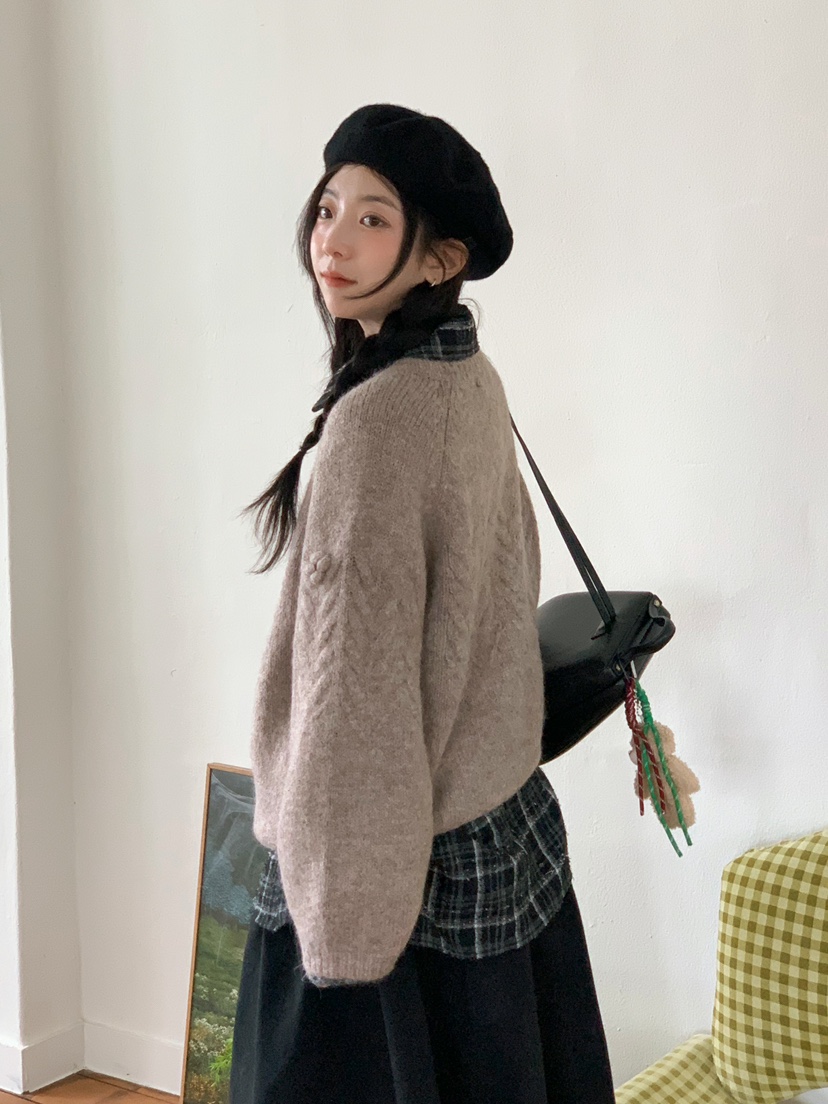 BEFORE SUNRISE東大門㊣實拍女士新品職業休閑25秋冬毛衣羊毛衫BEFORE SUNRISE毛衣