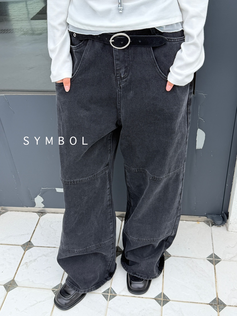SYMBOL東大門㊣直郵女士新款人氣真品職業25秋冬牛仔褲不含腰帶SYMBOL牛仔褲