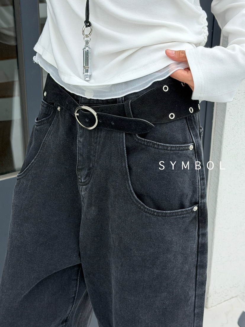 SYMBOL東大門㊣直郵女士新款人氣真品職業25秋冬牛仔褲不含腰帶SYMBOL牛仔褲