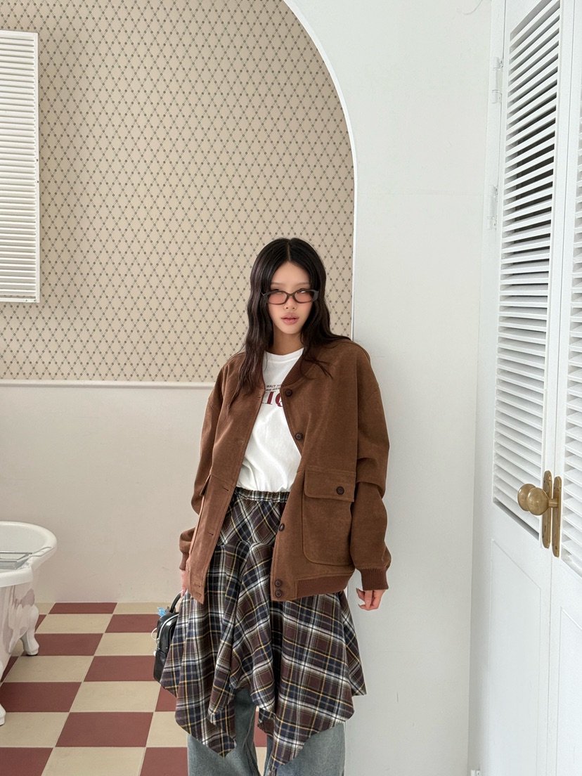 ZITTEN韓國直郵㊣女裝新款推薦時尚熱賣休閑職業夾克絨面革ZITTEN夾克
