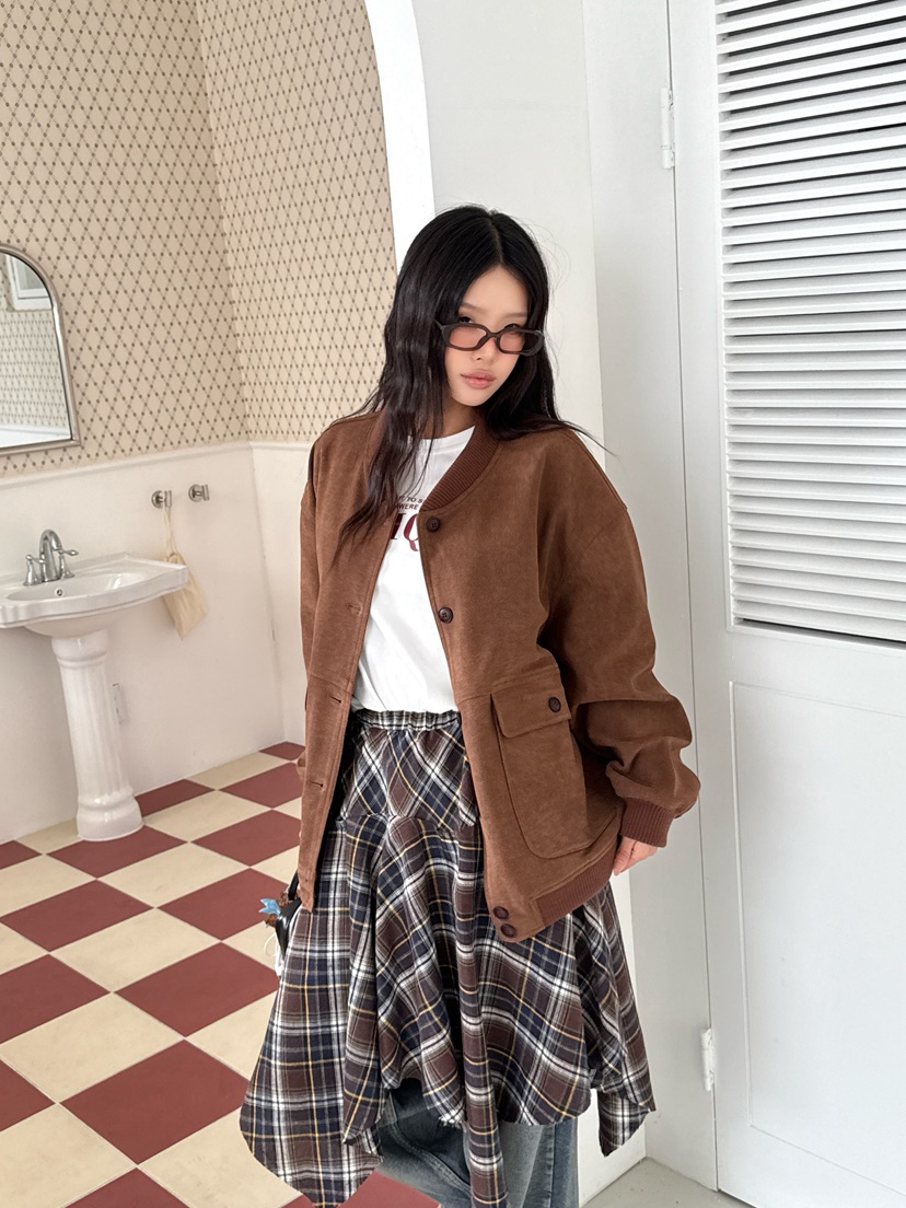 ZITTEN韓國直郵㊣女裝新款推薦時尚熱賣休閑職業夾克絨面革ZITTEN夾克