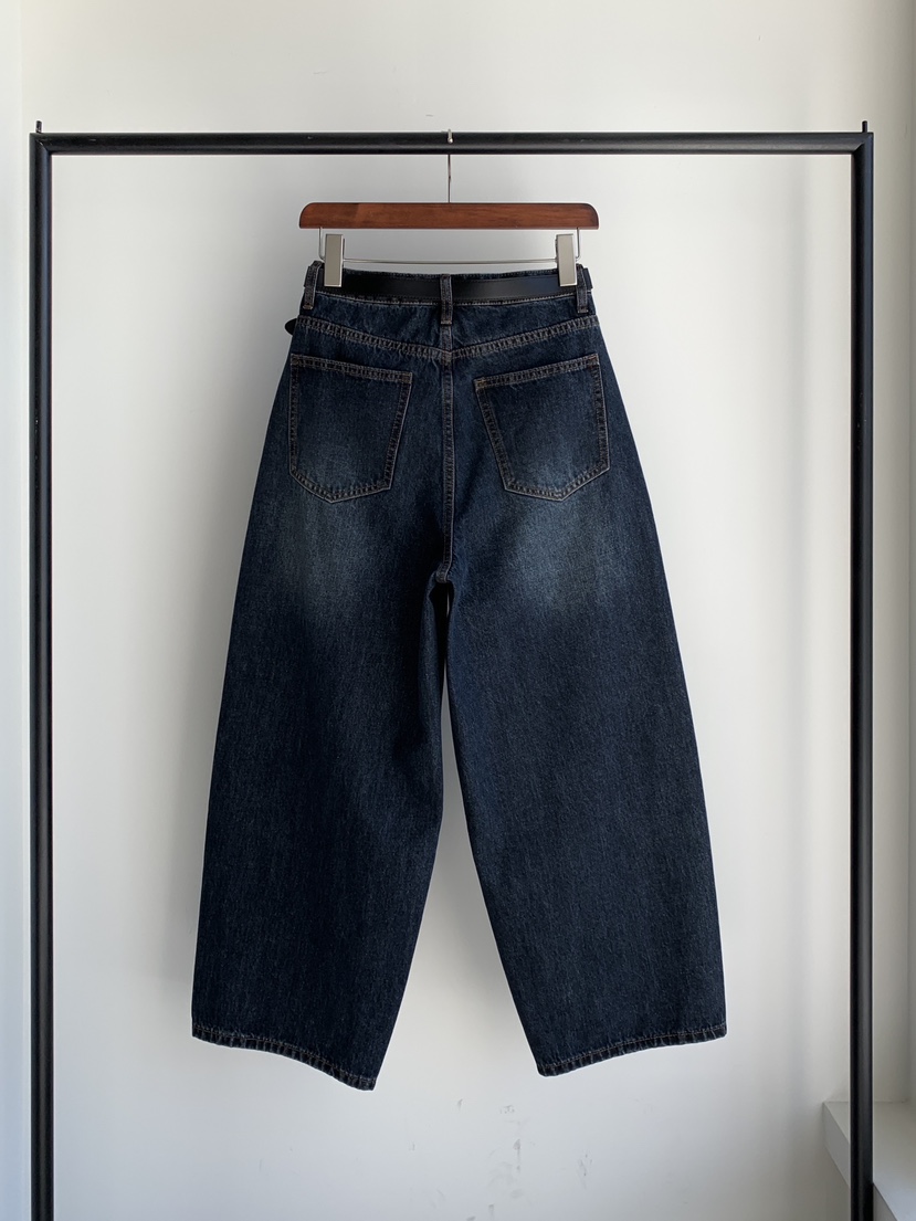 DAVICHI東大門㊣代購女裝新品25秋冬休閑熱賣牛仔褲含隨機腰帶DAVICHI牛仔褲