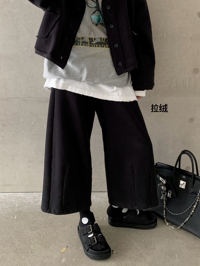 DAVICHI韓國代購㊣女裝新款熱賣真品時尚推薦人氣休閑褲拉絨DAVICHI休閑褲