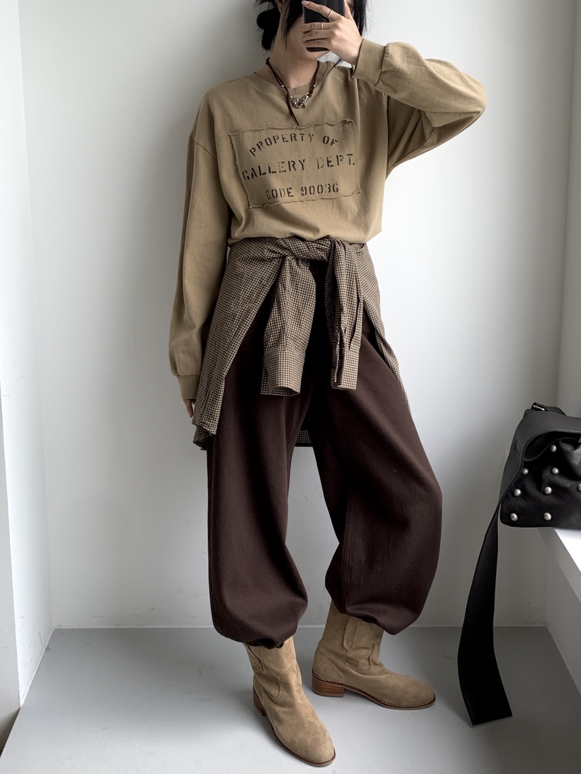 DAVICHI東大門㊣實拍女士新品熱賣25秋冬推薦休閑褲含隨機腰帶DAVICHI休閑褲