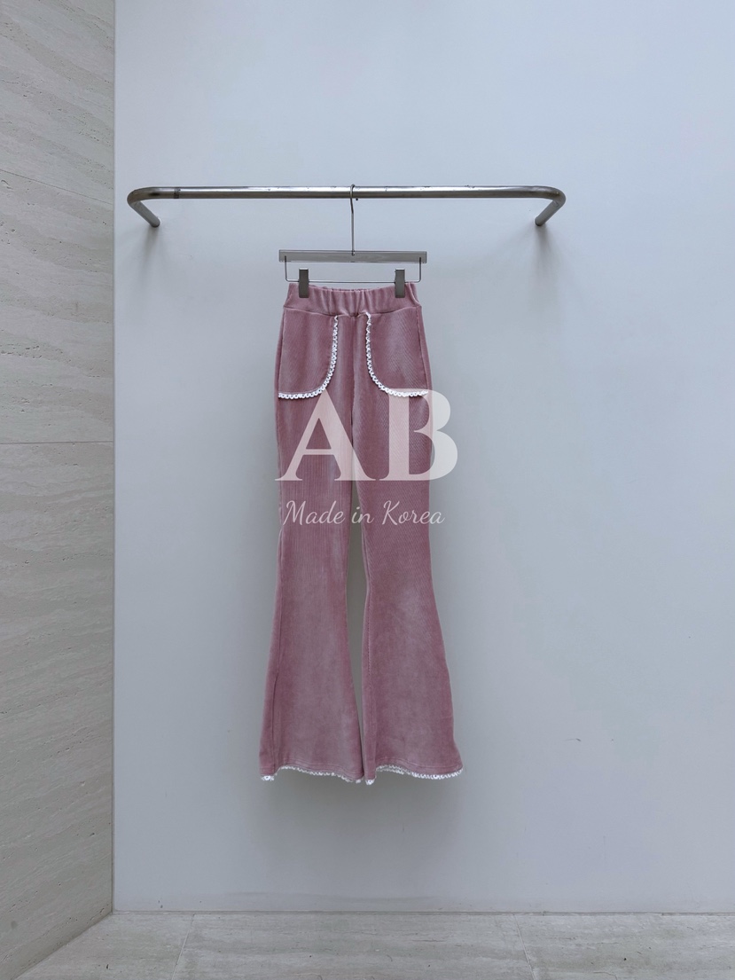 AB韓國代購㊣女裝新款人氣真品熱賣職業休閑褲天鵝絨緊身褲AB休閑褲圖色1