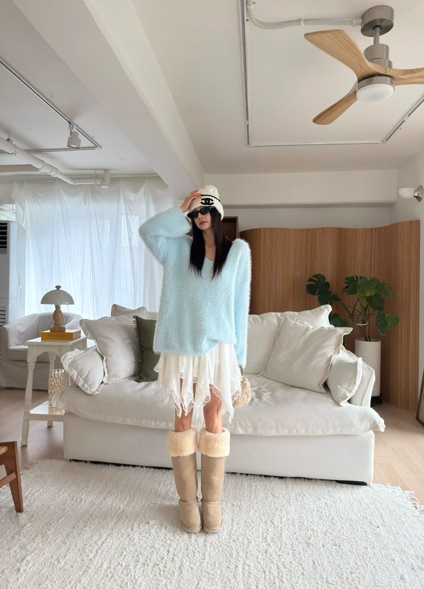DENVER韓國直郵㊣女士新款休閑熱賣25秋冬職業針織衫不含腰帶DENVER針織衫