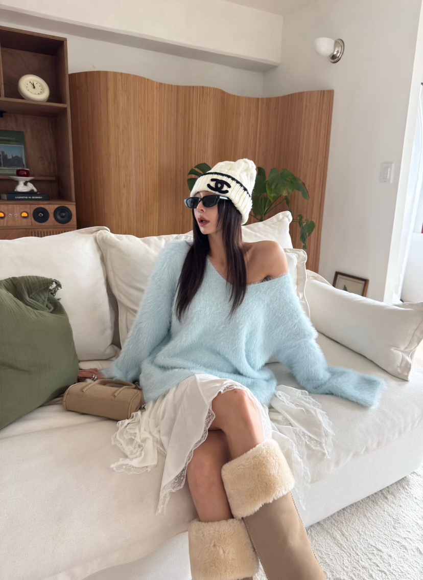 DENVER韓國直郵㊣女士新款休閑熱賣25秋冬職業針織衫不含腰帶DENVER針織衫