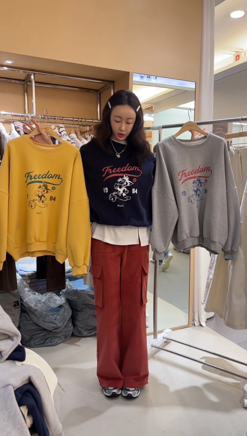 BOUND.A東大門㊣代購女士新品推薦時尚真品職業熱賣衛衣羊毛BOUND.A衛衣