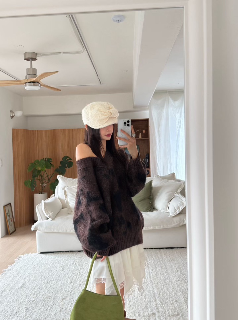 DENVER東大門㊣代購女裝新品休閑25秋冬熱賣時尚推薦真品毛衣DENVER毛衣圖色2
