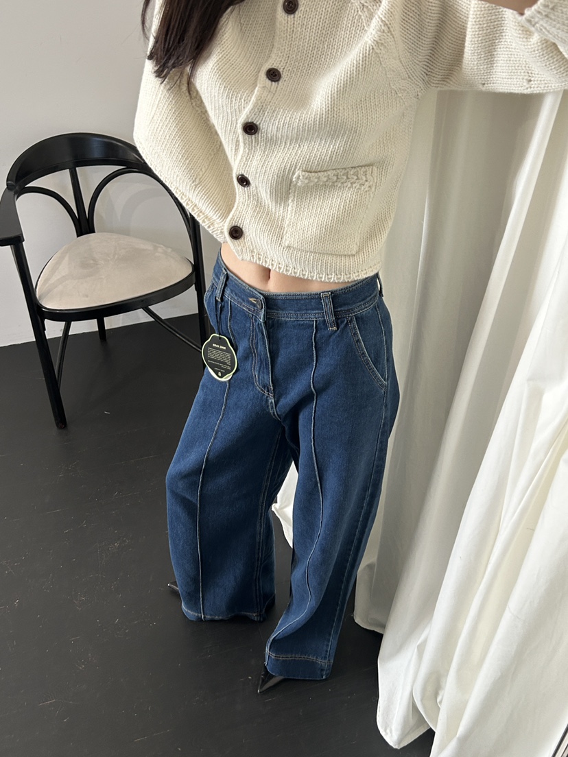 ME MO東大門㊣代購女裝新款推薦職業25秋冬熱賣真品牛仔褲ME MO牛仔褲