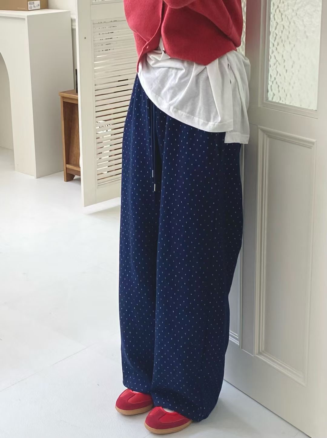 ONTHEMOOD韓國代購㊣女士新品推薦真品25秋冬休閑人氣休閑褲RIPPLE休閑褲圖色1