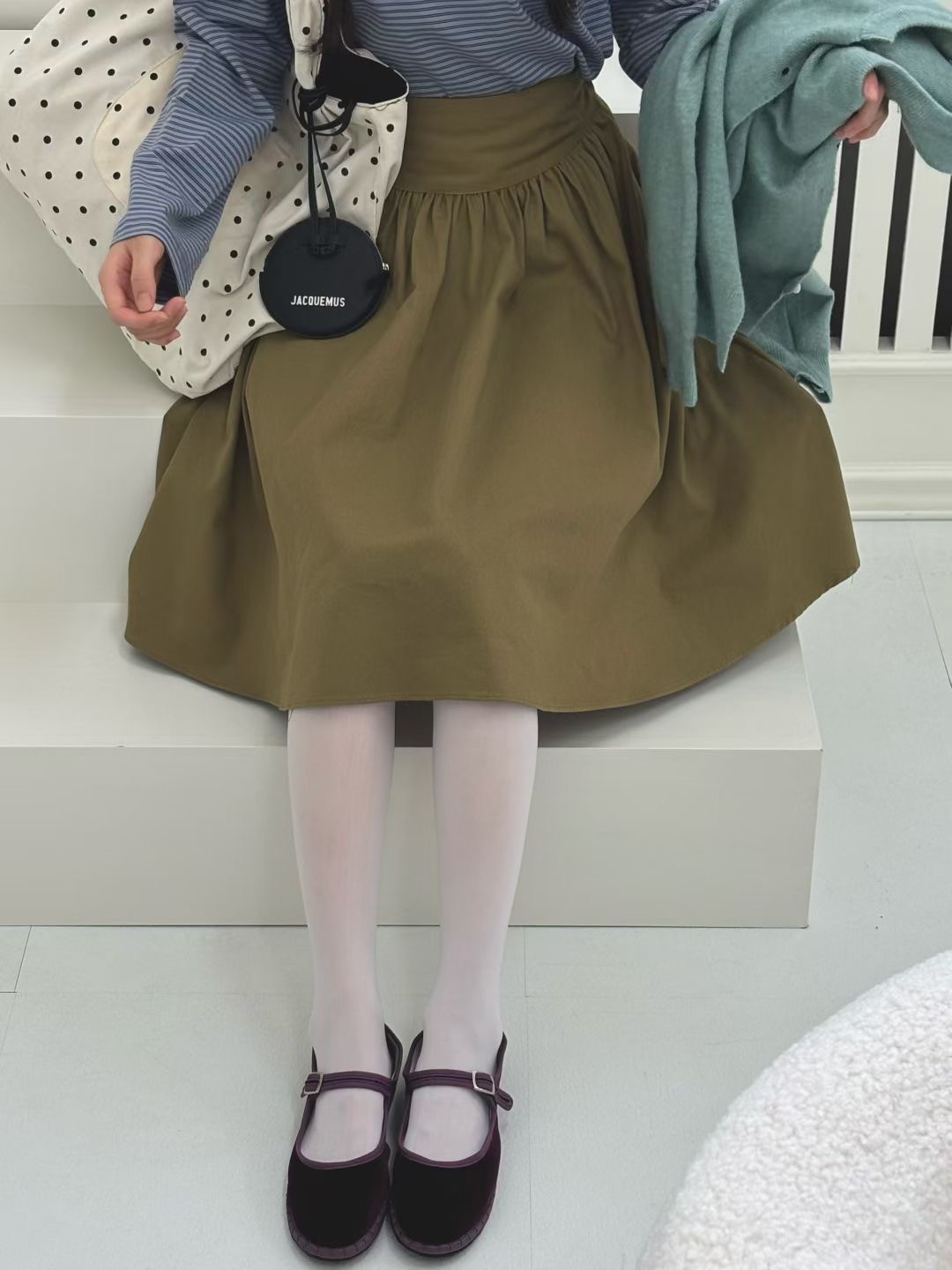 ONTHEMOOD韓國直郵㊣女裝新品真品休閑熱賣職業半身裙中短裙RIPPLE半身裙/中短裙