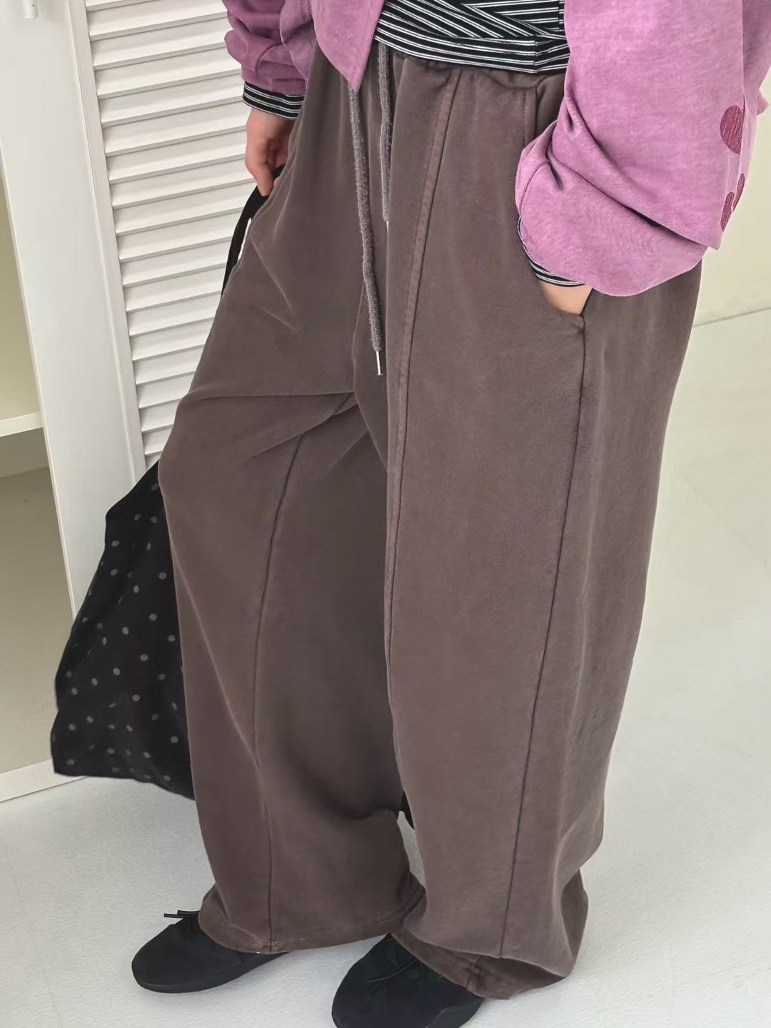 ONTHEMOOD韓國直郵㊣女士新品時尚熱賣人氣真品職業推薦休閑褲RIPPLE休閑褲