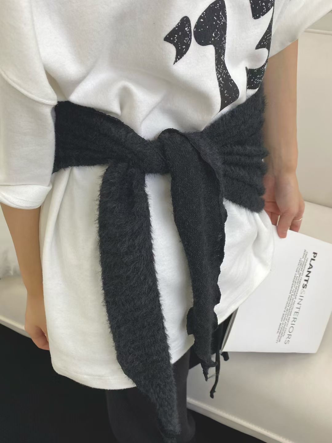 ONTHEMOOD韓國直郵㊣女士新品推薦真品25秋冬職業休閑圍巾披肩RIPPLE圍巾/披肩圖色2