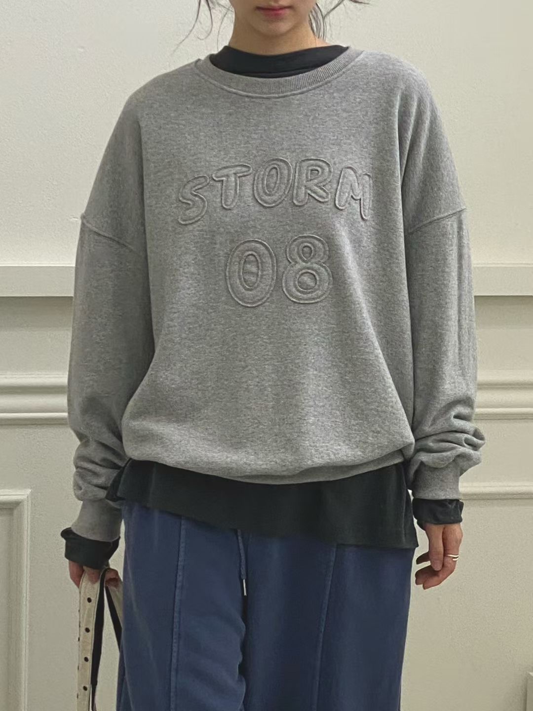 ONTHEMOOD東大門㊣直郵女士新款25秋冬真品職業衛衣不含內搭RIPPLE衛衣圖色2