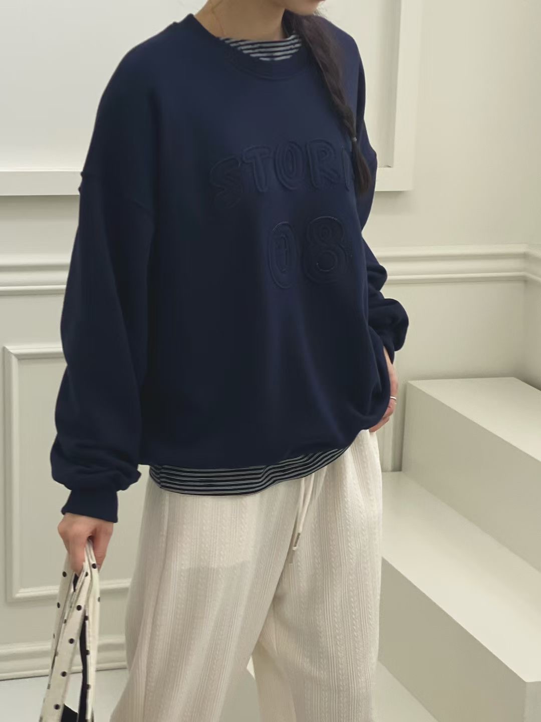 ONTHEMOOD東大門㊣直郵女士新款25秋冬真品職業衛衣不含內搭RIPPLE衛衣圖色3